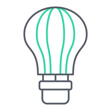 Sıcak hava balonu ikonu. Web için güneş vektör çizgisi simgelerinin özet çizimi