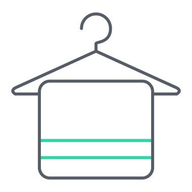 Askı simgesi. Havlu vektör sembolünün ana hatları web tasarımı