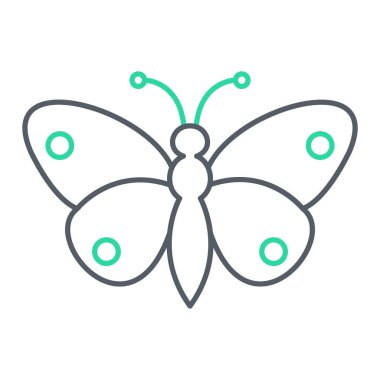 Kelebek simgesi vektör illüstrasyonu