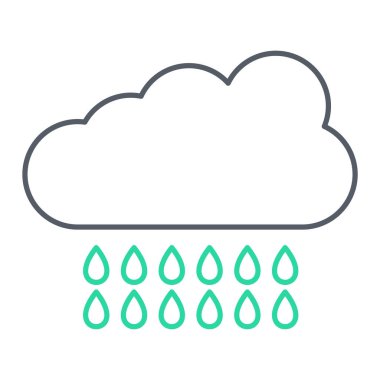 Bulut ikonu. Web için bulut vektör simgelerinin özet çizimi