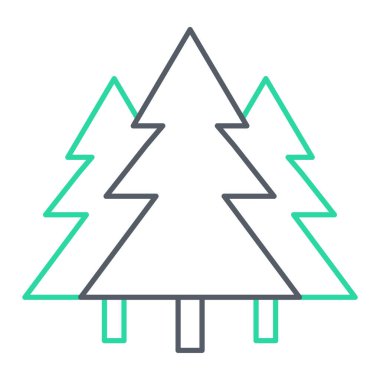 Noel ağaçları ikon vektör illüstrasyon tasarımı