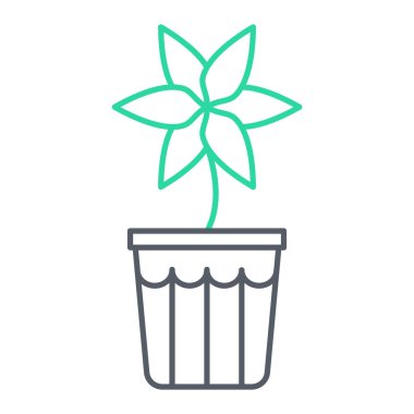 Çiçek saksısı vektör çizimi