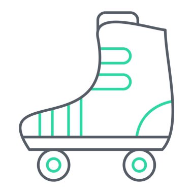 Kaykay ikonu. Beyaz arkaplanda spor ayakkabıları vektör çizimi