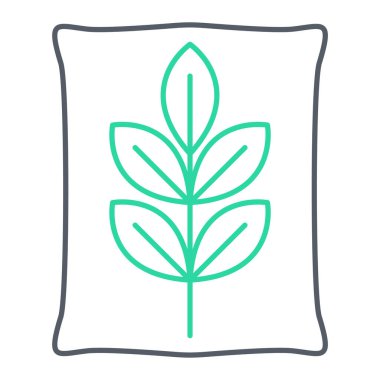 Beyaz arkaplanda yeşil bitki simgesi