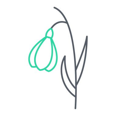 Çiçek simgesi vektörü web ve mobil uygulama tasarımınız için beyaz arkaplanda izole edildi, bitki logosu kavramı