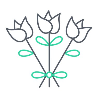 çiçek simgesi vektör illüstrasyonu