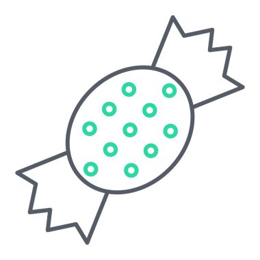 Şeker ikonu. Beyaz arkaplanda lolipop vektör çizimi