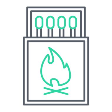 Web, mobil ve bilgi grafikleri için ateş hattı simgesi. Açık gri arkaplanda izole edilmiş beyaz vektör çizgisi