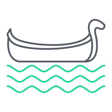 Deniz suyu ikonu vektörü. İnce çizgi işareti. izole edilmiş sınır sembolü çizimi