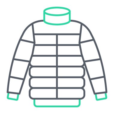 Kışlık kıyafet ikonu. vektör illüstrasyonu