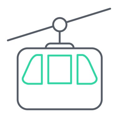 Tren simgesinin vektör illüstrasyonu