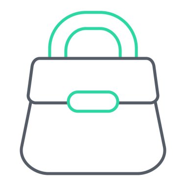 El çantası. Web simgesi basit illüstrasyon