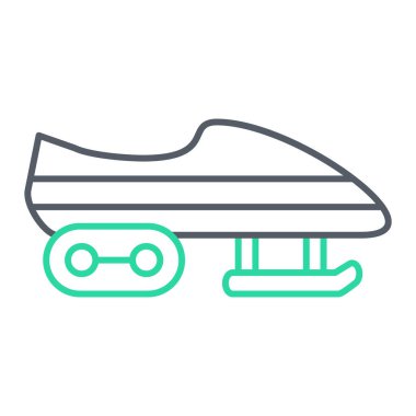 Kaykay ikonu vektörü. İnce çizgi işareti. izole edilmiş sınır sembolü çizimi