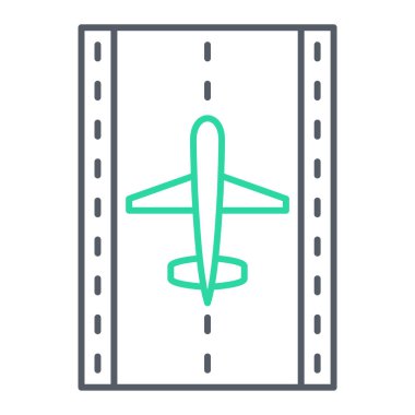 Uçak ikonu. Web için havaalanı bilet vektör simgelerinin basit illüstrasyonu