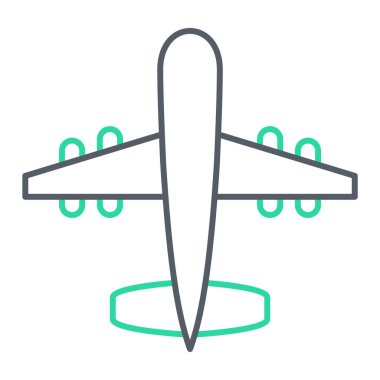 uçak ikonu vektör illüstrasyonu