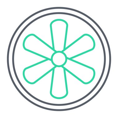 Hayran ikonu. Web için çiçek vektör simgelerinin basit çizimi