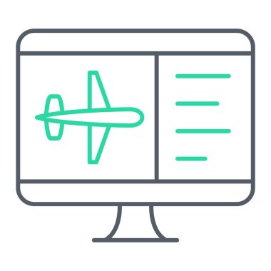 Bir düzlem simgesinin vektör çizimi