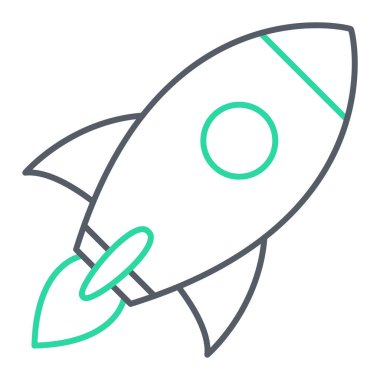 roket ikonu vektör illüstrasyonu