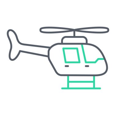 Helikopter simgesi vektör illüstrasyonu
