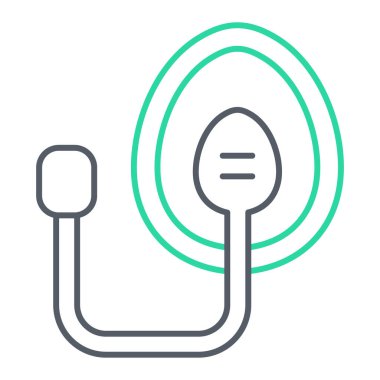 kaşık ikonu vektörü. İnce çizgi işareti. izole edilmiş sınır sembolü çizimi