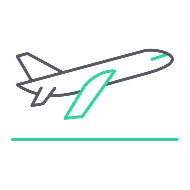 uçak ikonu vektör illüstrasyonu