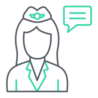 Sohbet eden bir kadının vektör çizimi