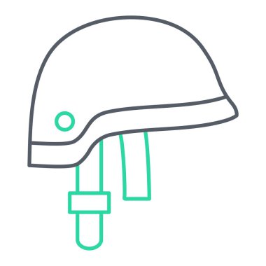 Kask ikonu. Web için güvenlik maskesi vektör simgelerinin özet çizimi