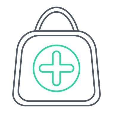 tıbbi çanta ikon vektör illüstrasyonu