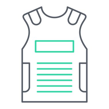 Kıyafet ikonu. Web için t-shirt vektör simgelerinin özet çizimi