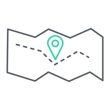 harita pin ikonu vektör illüstrasyonu