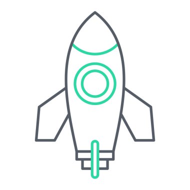 roket ikonu vektör illüstrasyonu