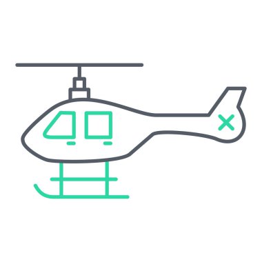Helikopter simgesi vektör illüstrasyonu