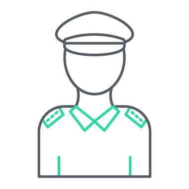 Polis memuru ikon vektör çizimi tasarımı