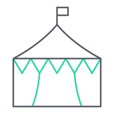 sirk çadırı simge vektör çizim