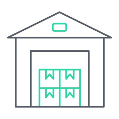 dağıtım kamyonu ikonu vektör çizimi tasarımı