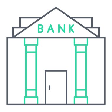 Banka simgesinin vektör illüstrasyonu