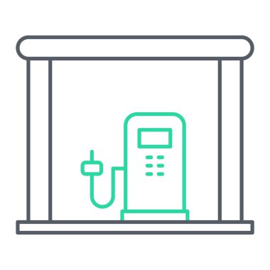 Benzin istasyonu ikonu. vektör illüstrasyonu