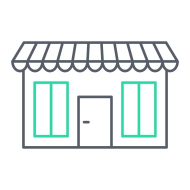 dükkan ikonu. Web için alışveriş vektörü simgelerinin özet çizimi