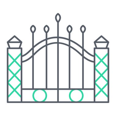 Çit. Web simgesi basit illüstrasyon