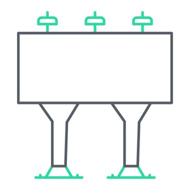 Billboard simgesi vektör illüstrasyonu