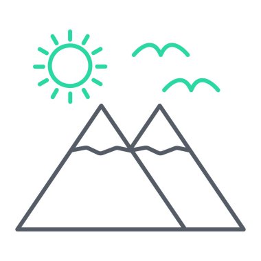 Dağlar Moda Biçiminde Ayrı Arkaplan