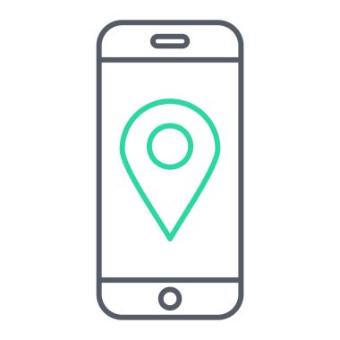 Cep telefonu simgesi, vektör illüstrasyonu