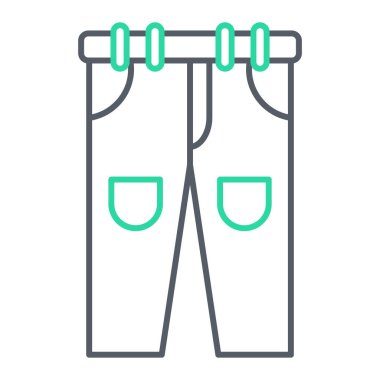 pantolon simgesi ince çizgi vektör sembolü