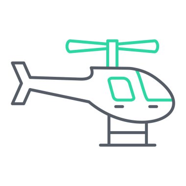 Helikopter simgesi vektör illüstrasyonu