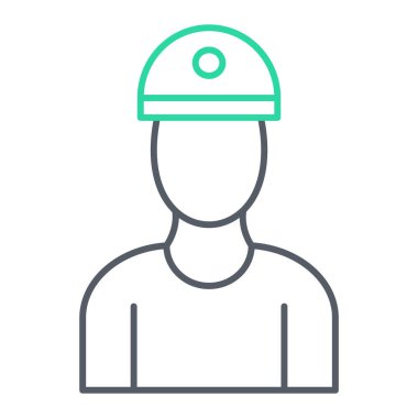 Bir itfaiyeci simgesinin vektör çizimi