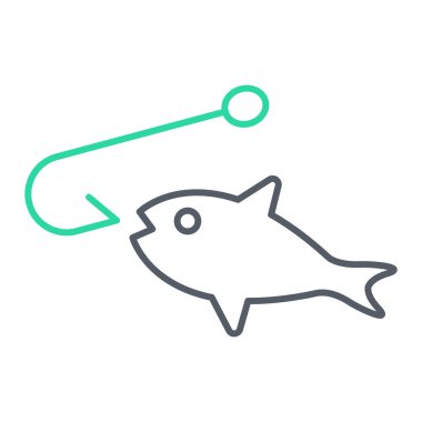 balık simgesi vektör illüstrasyonu