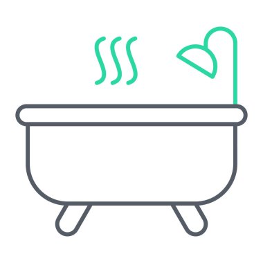 Küvet ikonu vektör illüstrasyonu