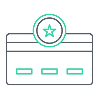 Kredi kartı ikonu vektör illüstrasyonu