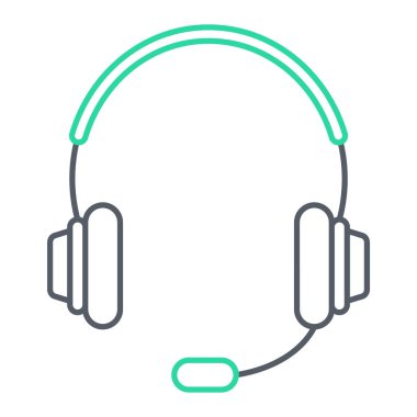 Web ve mobil için kulaklık vektör ikonu düzenlenebilir çizgi simgeleri