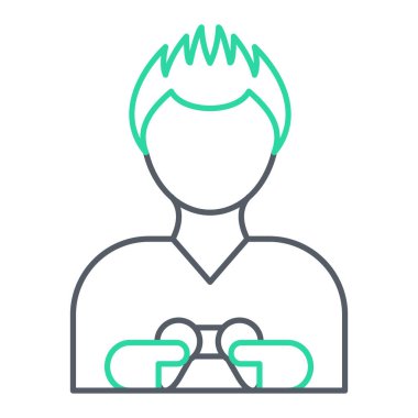 Gözlüklü ve dizüstü bilgisayarı olan adam vektör çizimi